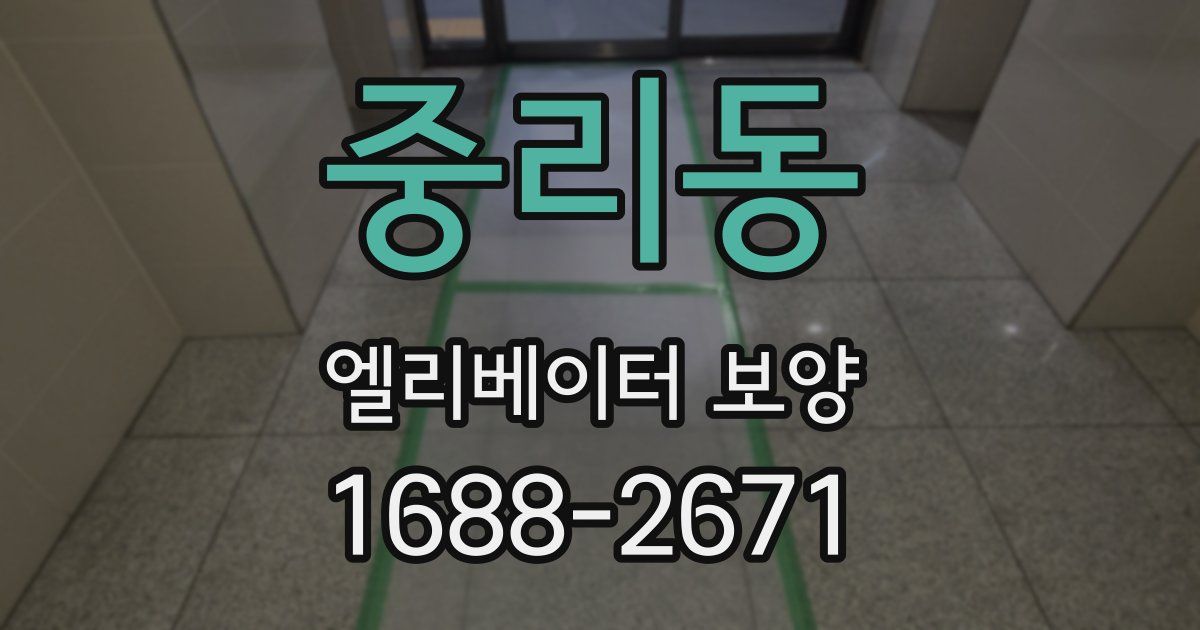 중리동 엘리베이터 보양