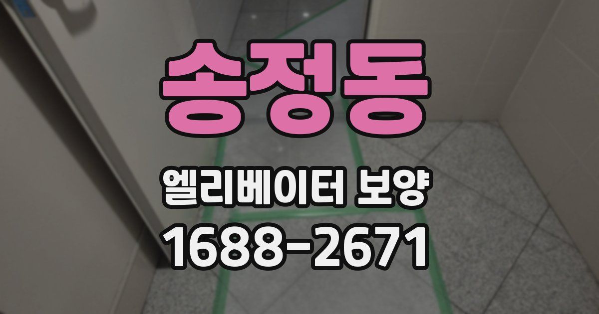 송정동 엘리베이터 보양