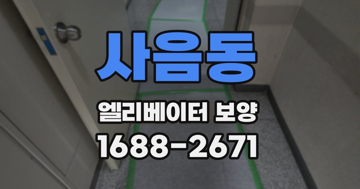 사음동 엘리베이터 보양