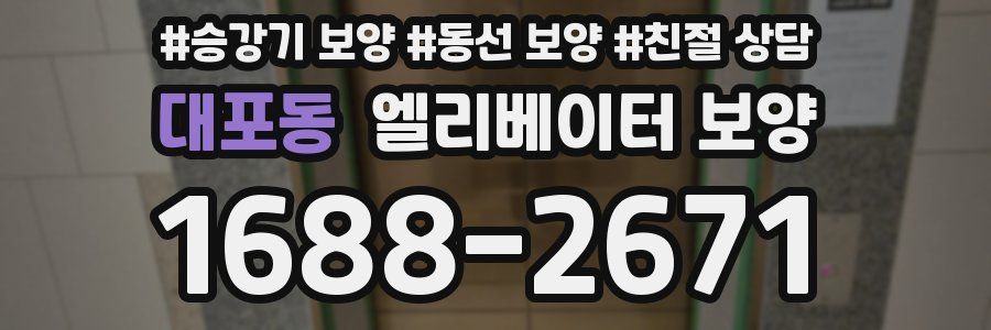 대포동 엘리베이터 보양