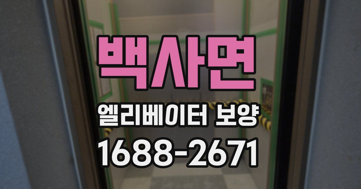 백사면 엘리베이터 보양