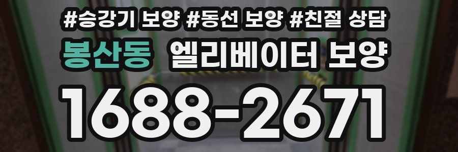 봉산동 엘리베이터 보양