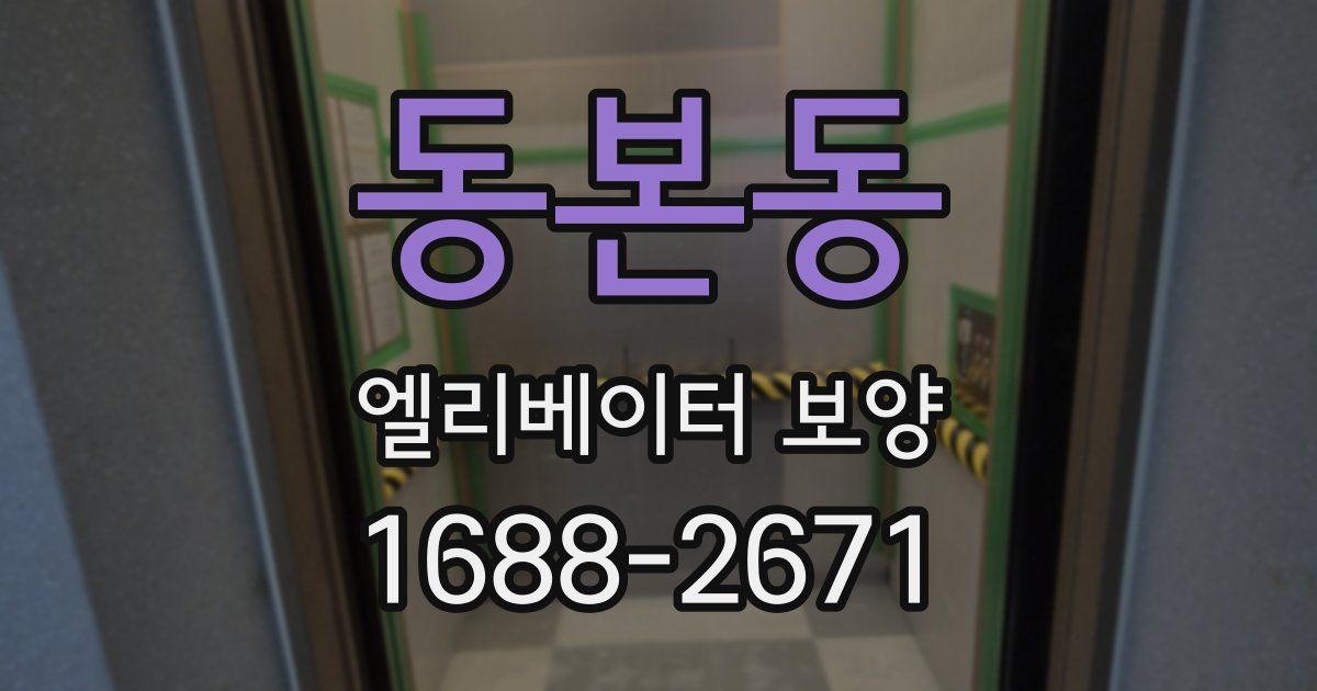 동본동 엘리베이터 보양