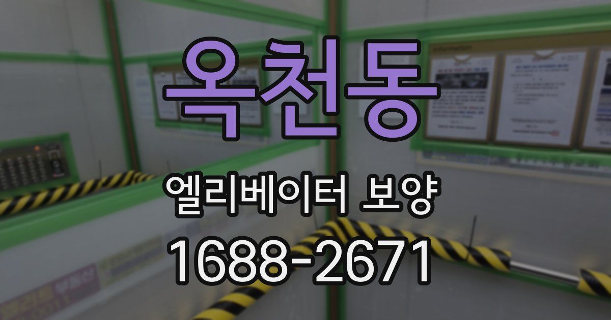 옥천동 엘리베이터 보양