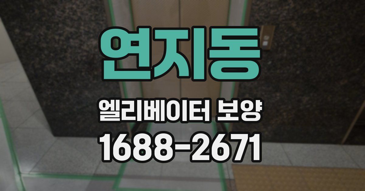 연지동 엘리베이터 보양