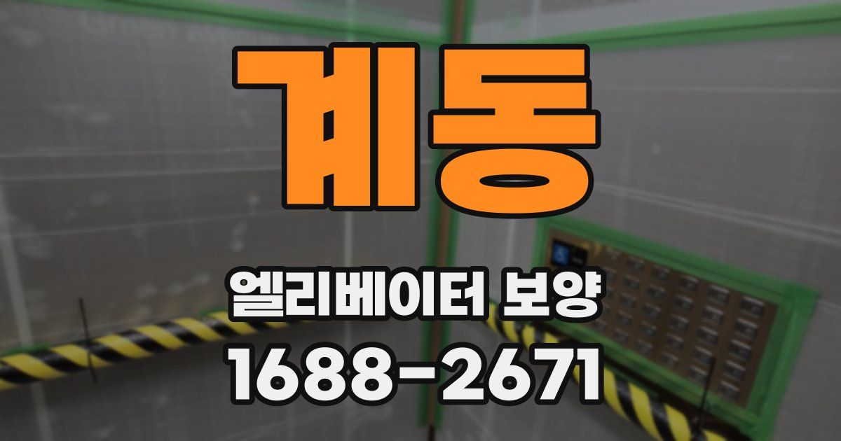 계동 엘리베이터 보양