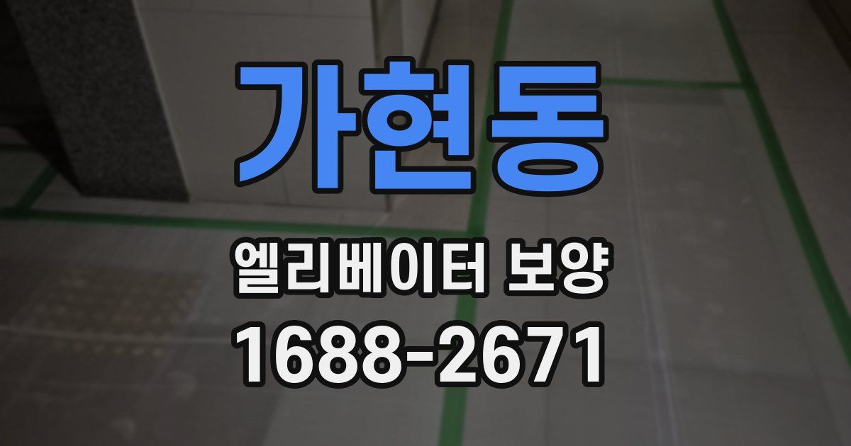 가현동 엘리베이터 보양