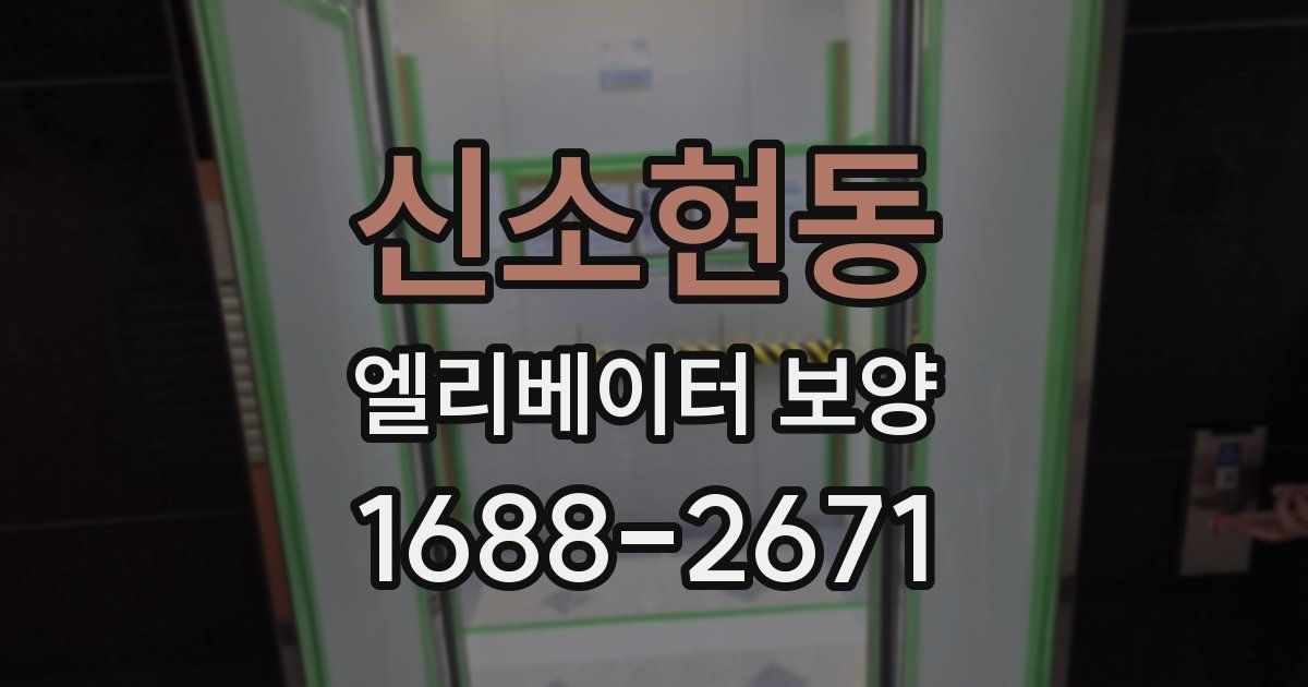 신소현동 엘리베이터 보양