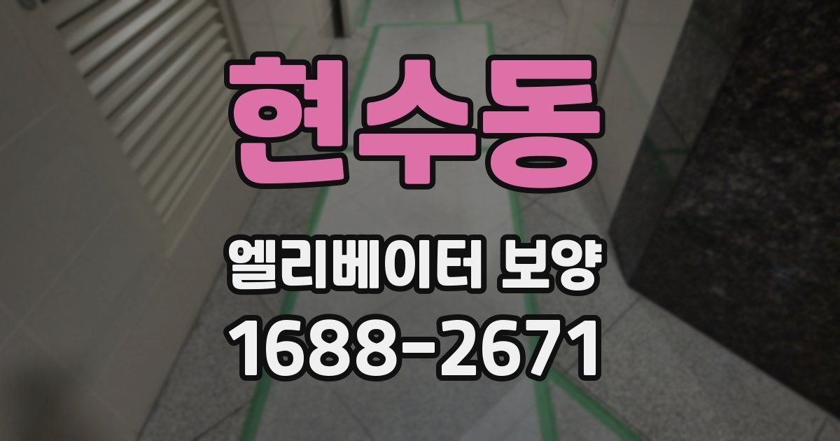 현수동 엘리베이터 보양