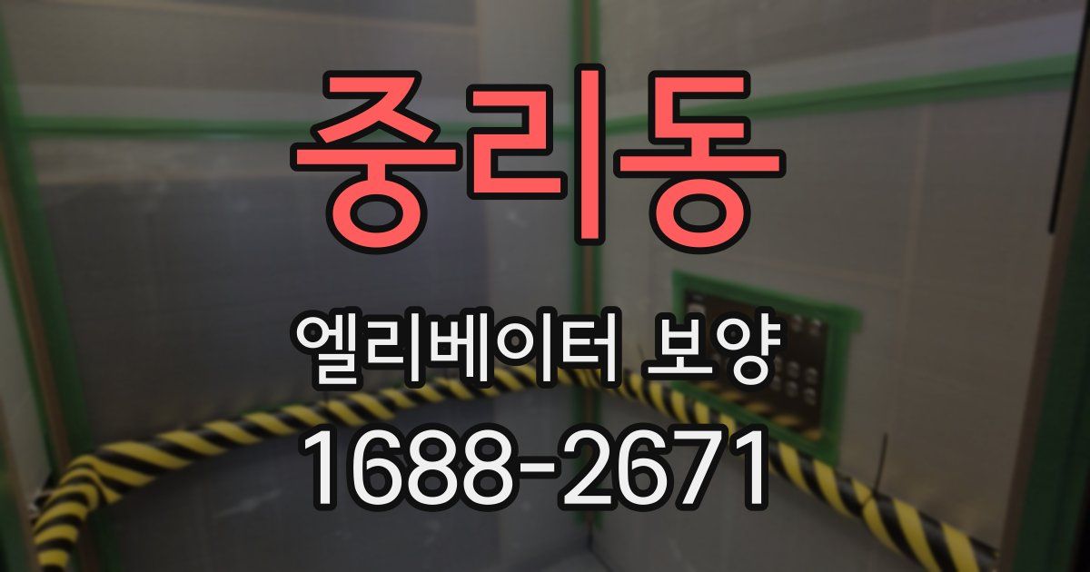 중리동 엘리베이터 보양