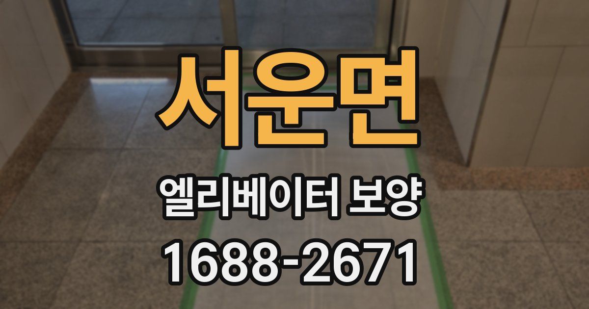 서운면 엘리베이터 보양