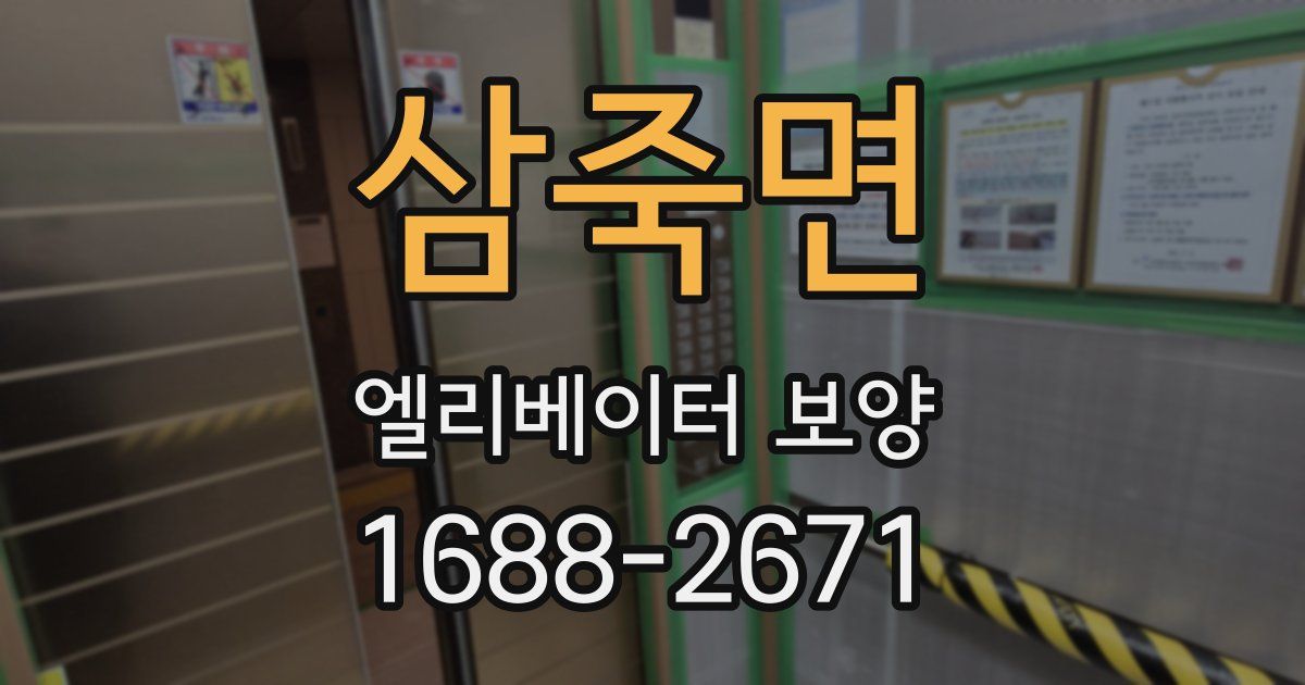 삼죽면 엘리베이터 보양