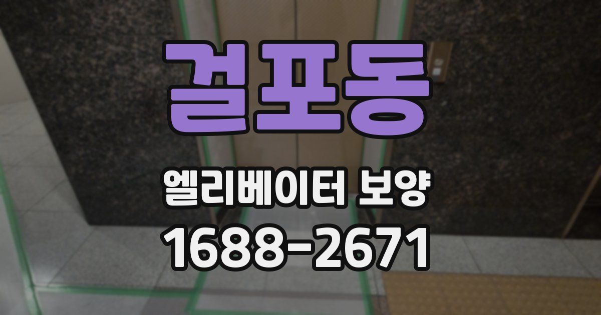 걸포동 엘리베이터 보양