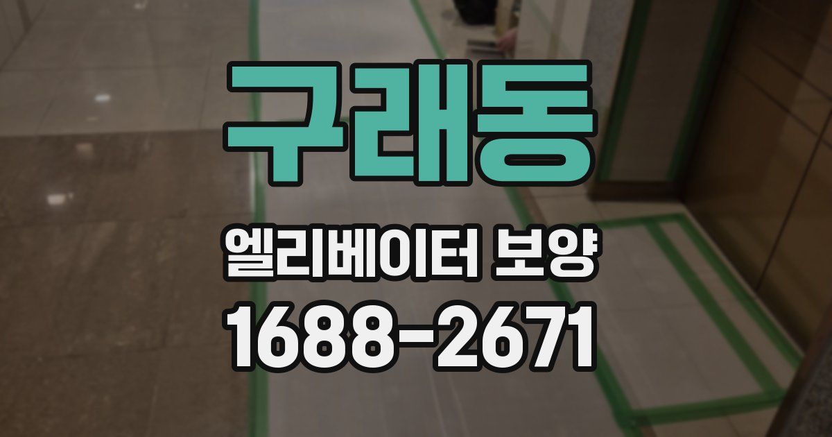 구래동 엘리베이터 보양