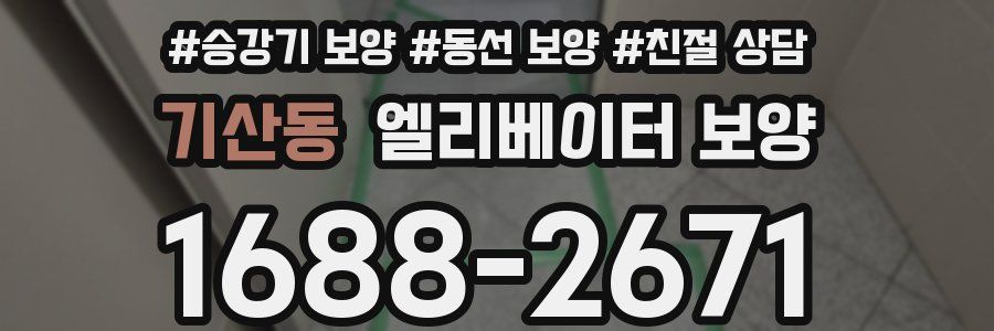 기산동 엘리베이터 보양