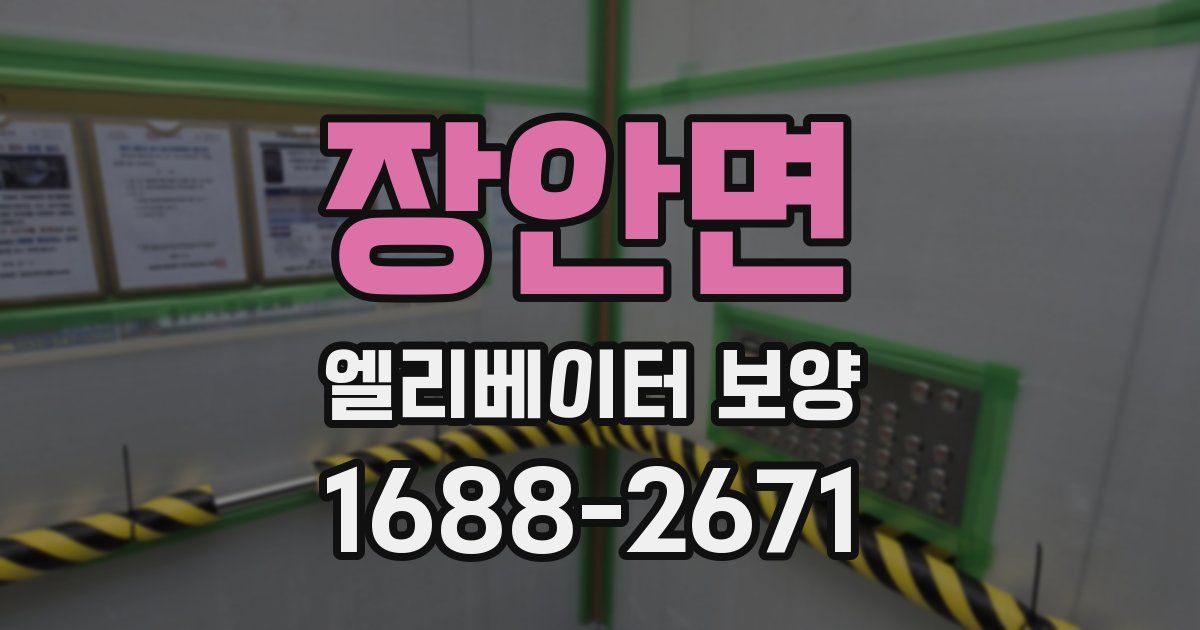 장안면 엘리베이터 보양