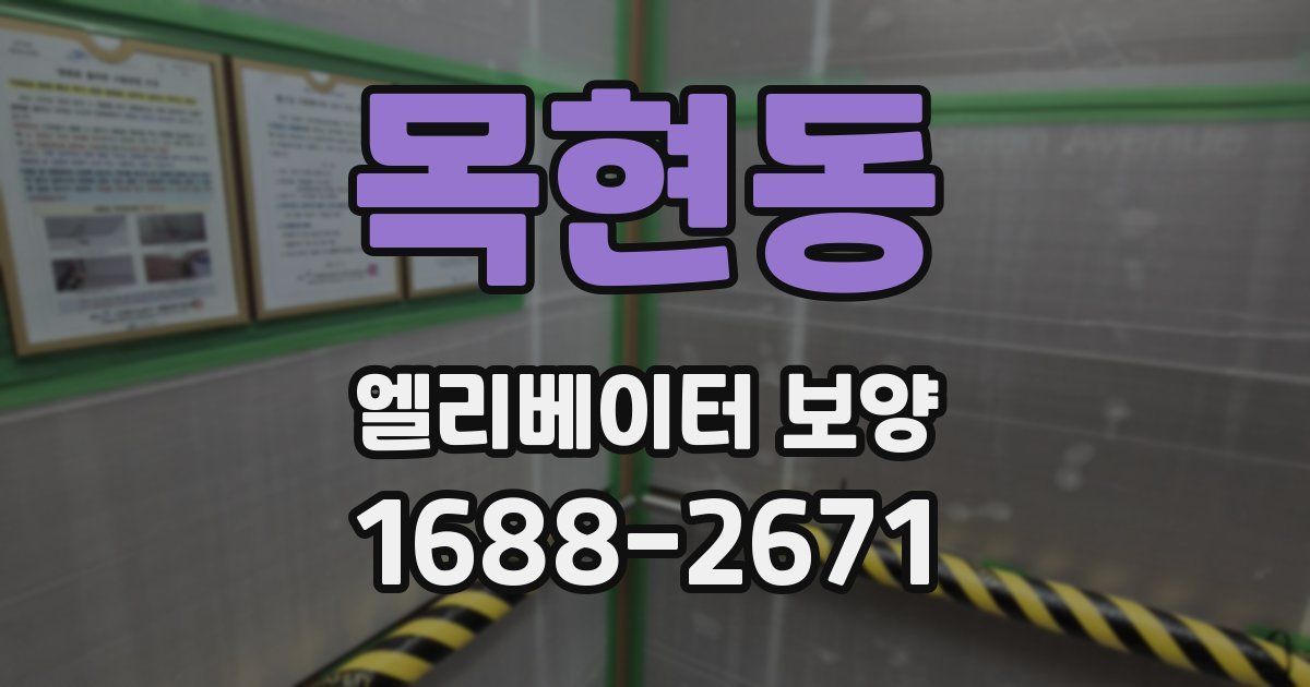 목현동 엘리베이터 보양