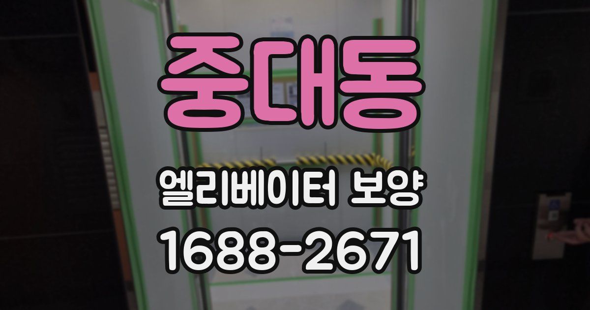중대동 엘리베이터 보양