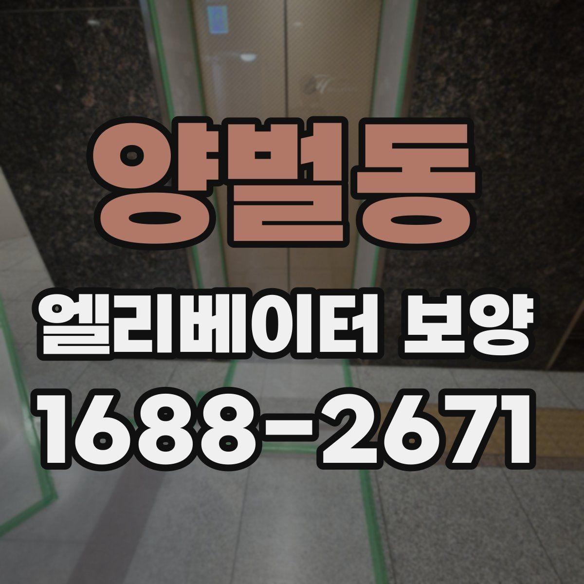 양벌동 엘리베이터 보양 작업 범위와 진행 순서