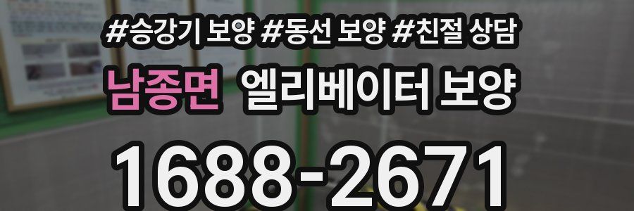 남종면 엘리베이터 보양