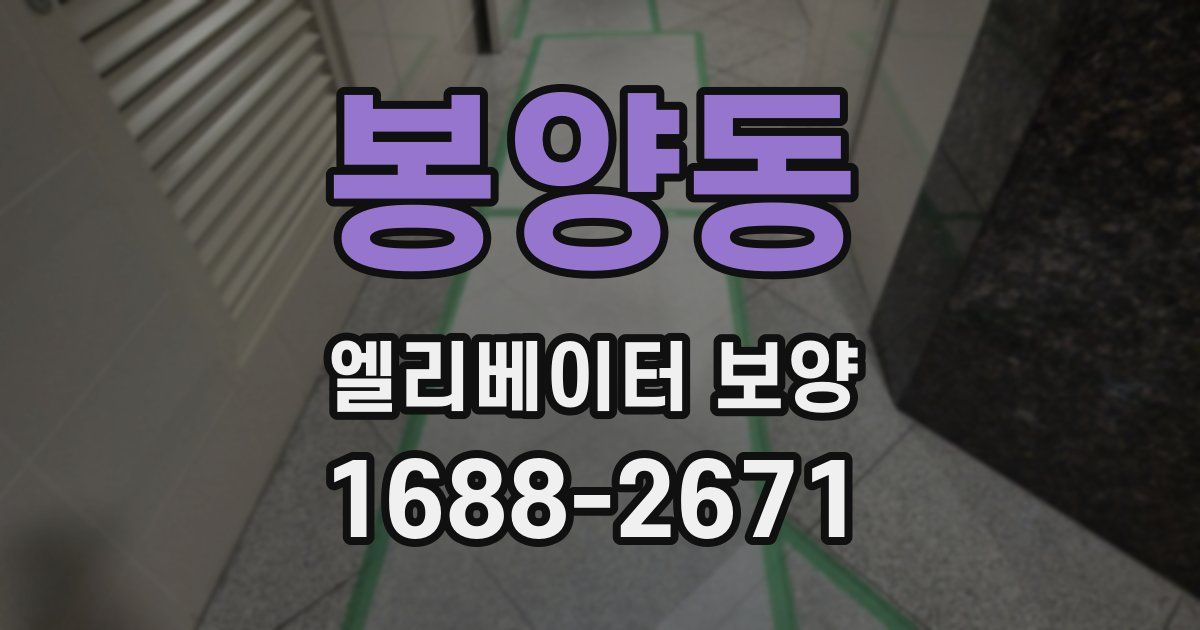봉양동 엘리베이터 보양