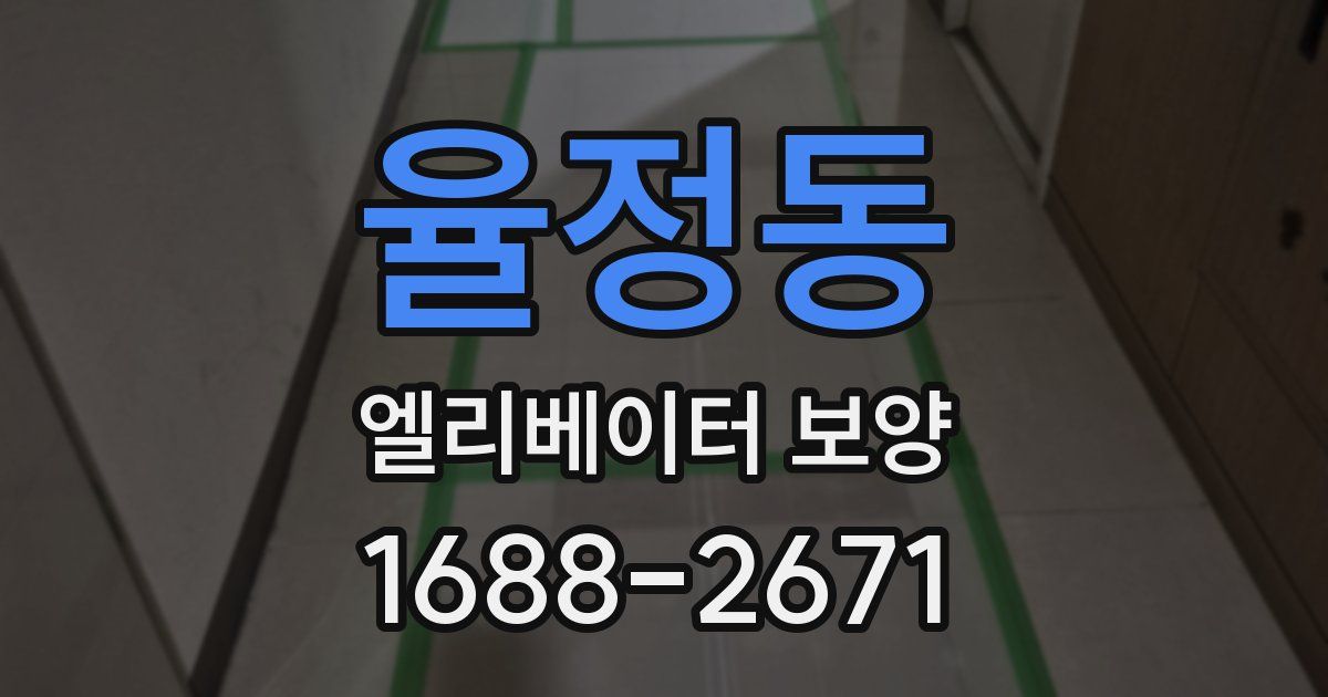 율정동 엘리베이터 보양