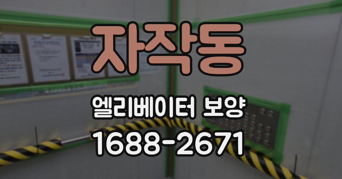 자작동 엘리베이터 보양