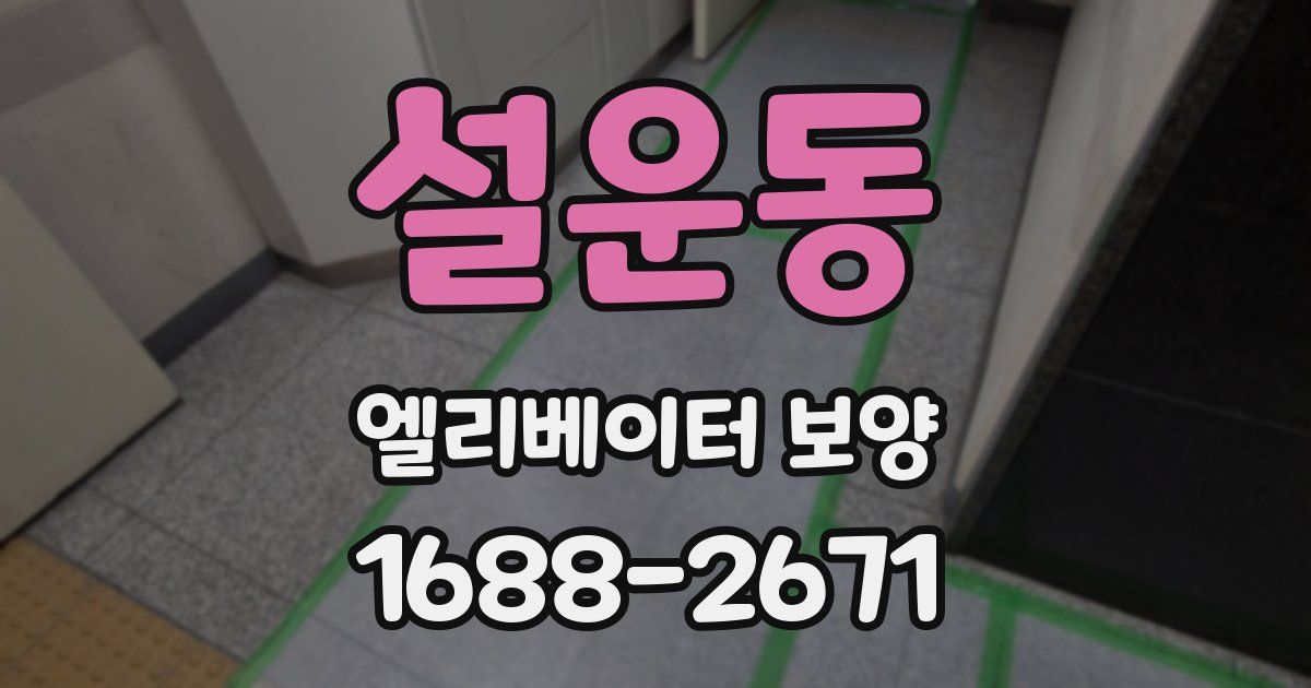 설운동 엘리베이터 보양