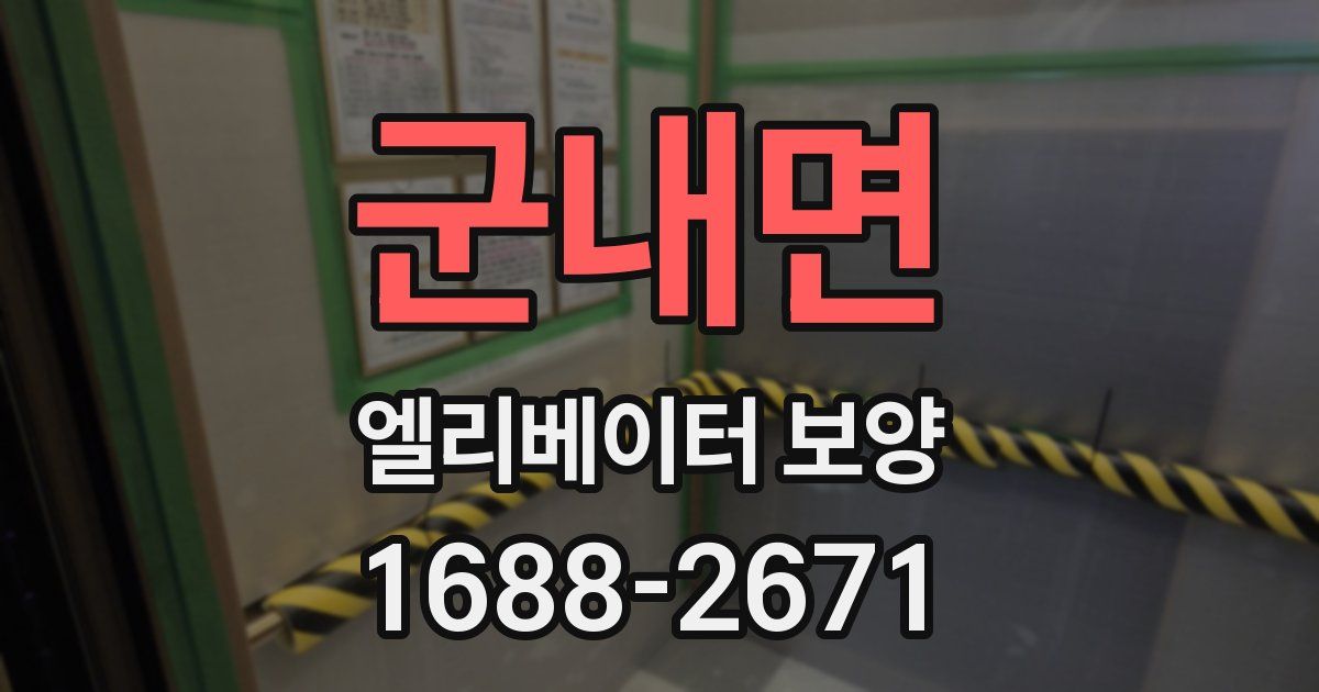군내면 엘리베이터 보양