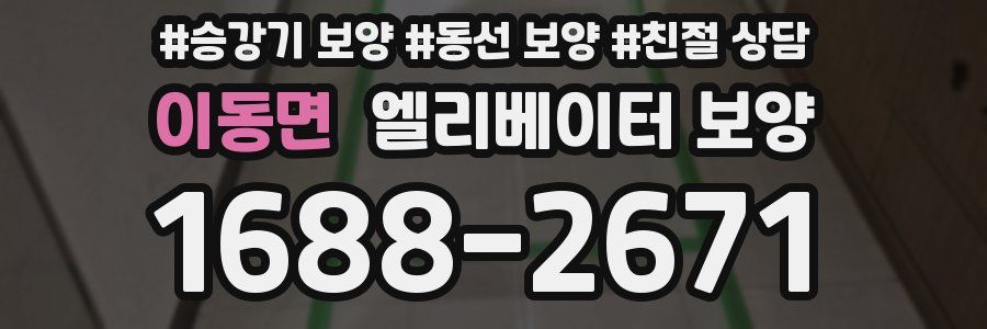이동면 엘리베이터 보양