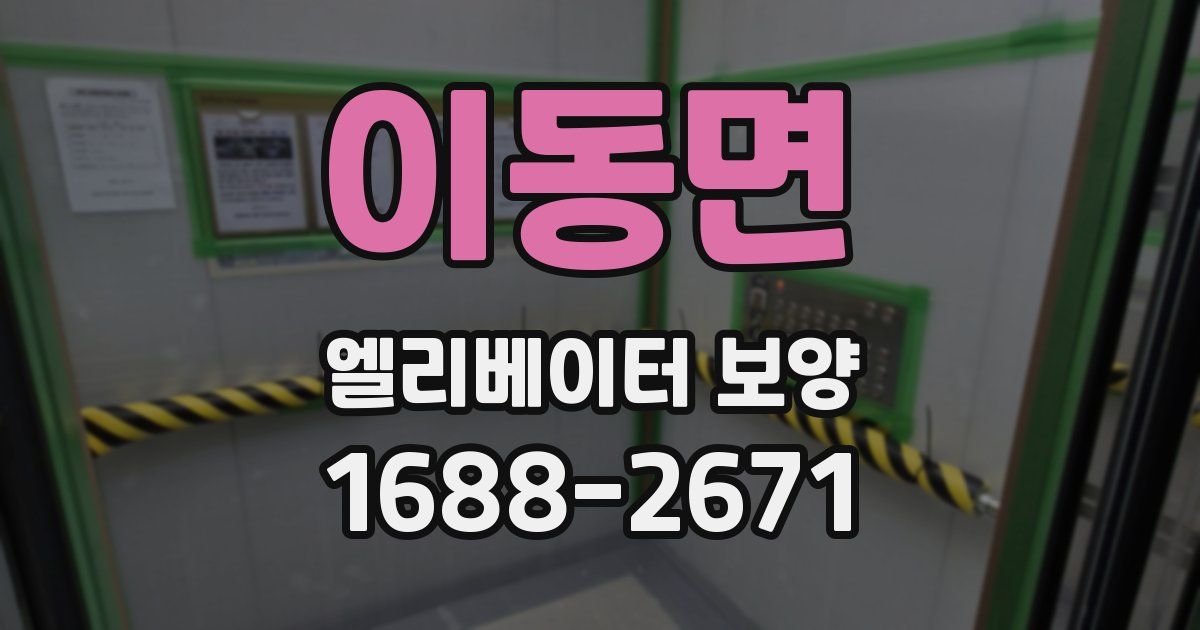 이동면 엘리베이터 보양