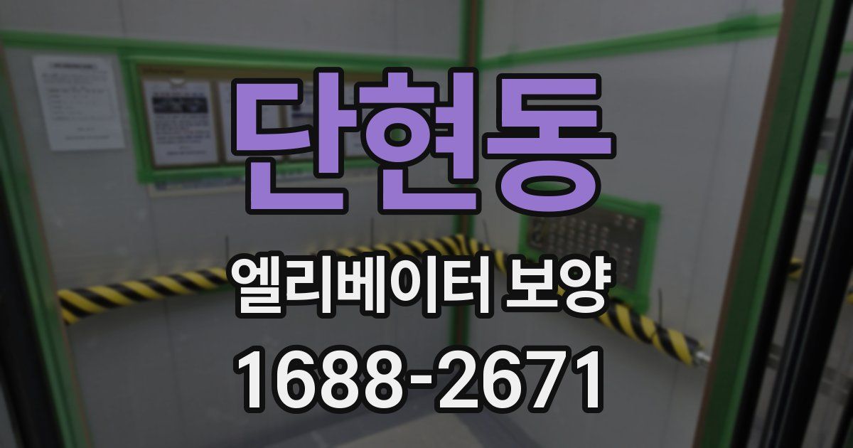 단현동 엘리베이터 보양