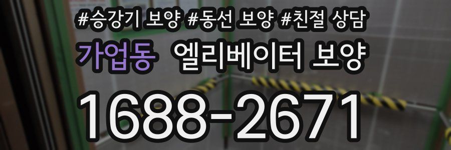 가업동 엘리베이터 보양
