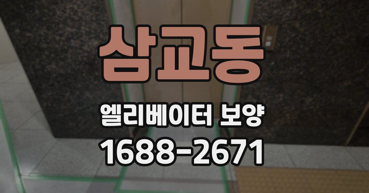삼교동 엘리베이터 보양