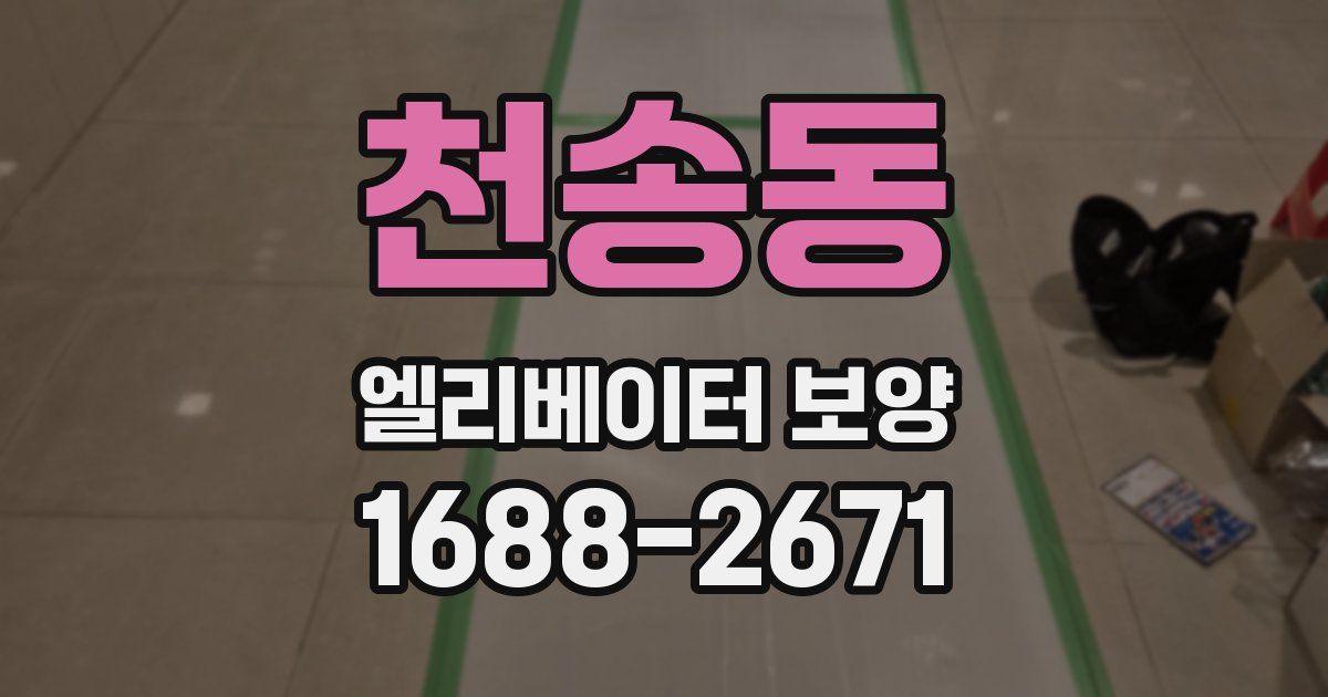 천송동 엘리베이터 보양