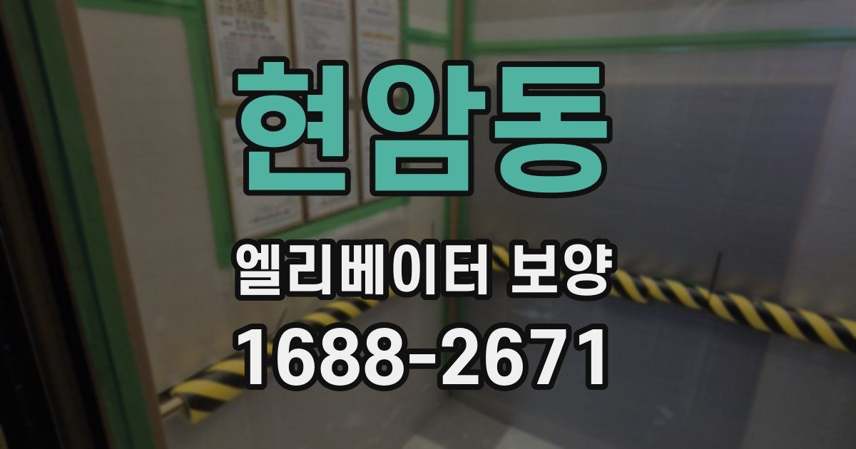 현암동 엘리베이터 보양