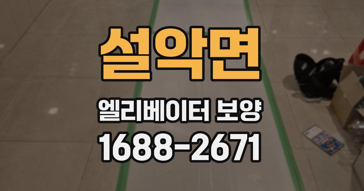 설악면 엘리베이터 보양