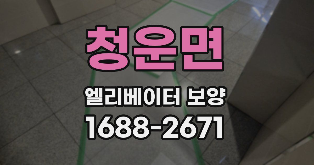 청운면 엘리베이터 보양