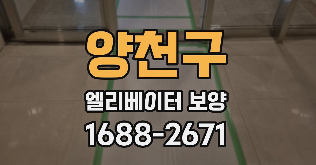 양천구 엘리베이터 보양