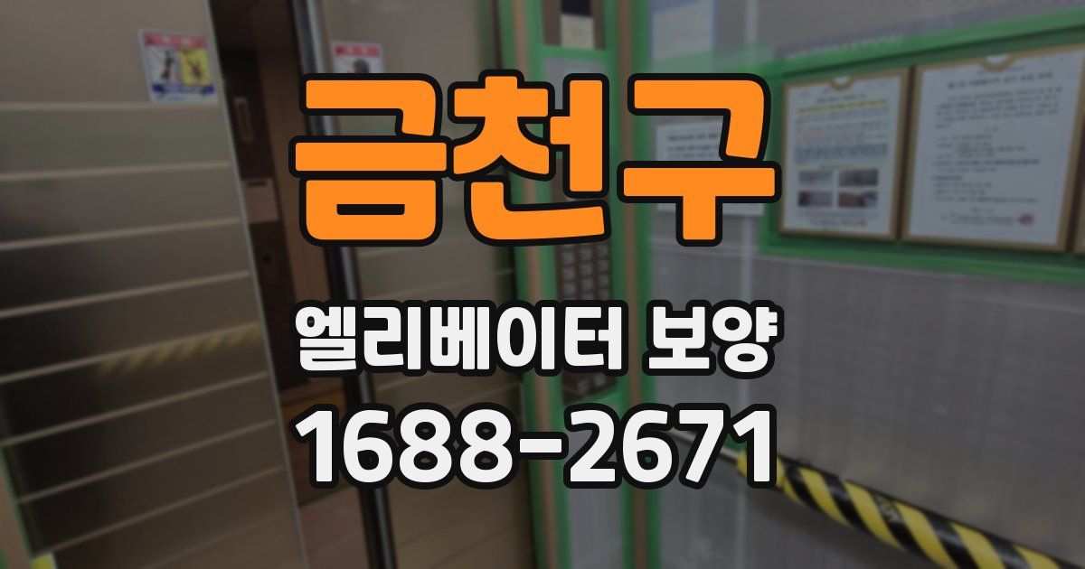 금천구 엘리베이터 보양