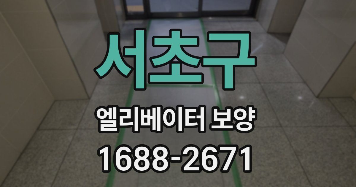 서초구 엘리베이터 보양