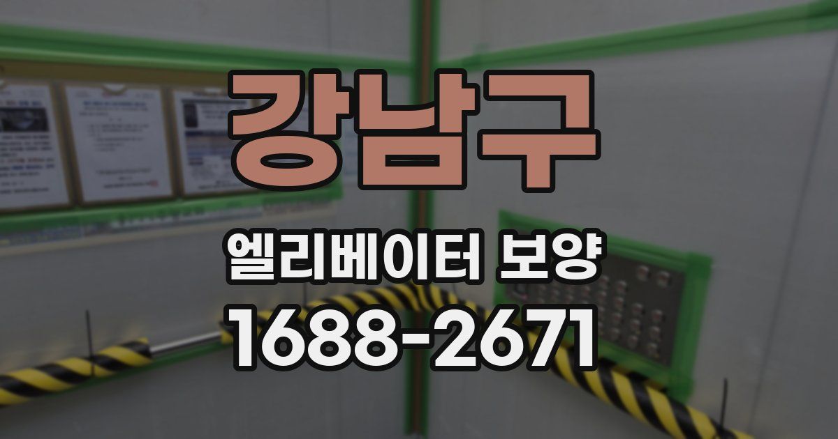 강남구 엘리베이터 보양