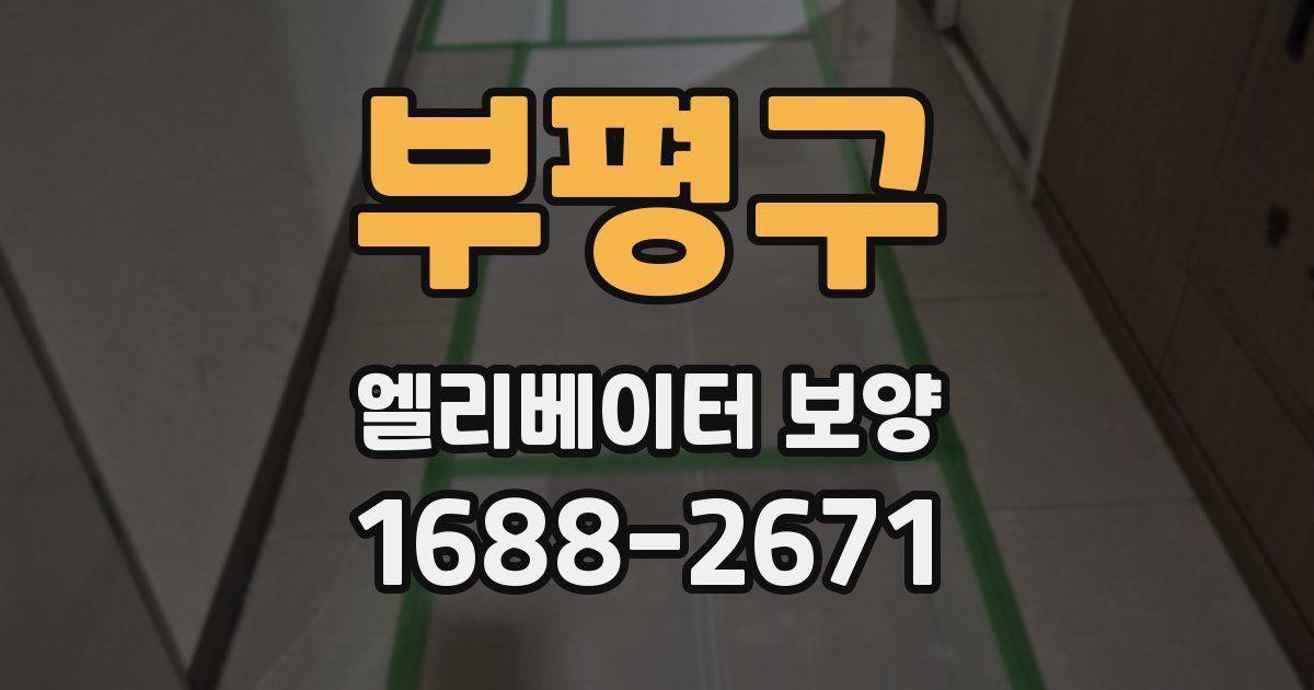 부평구 엘리베이터 보양