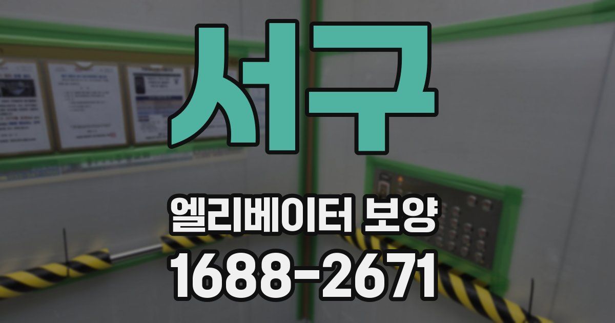 서구 엘리베이터 보양