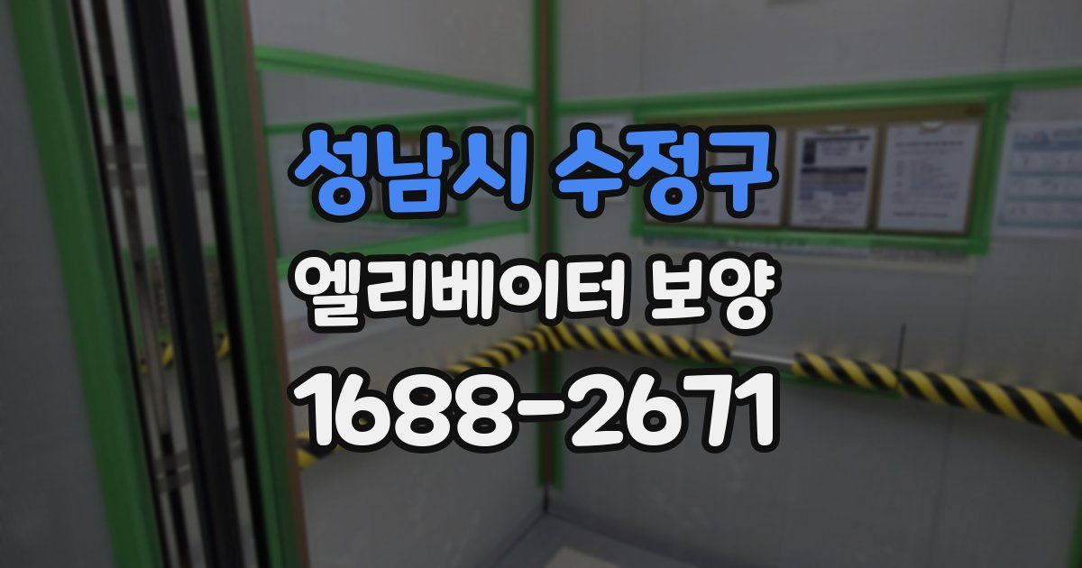 성남시 수정구 엘리베이터 보양