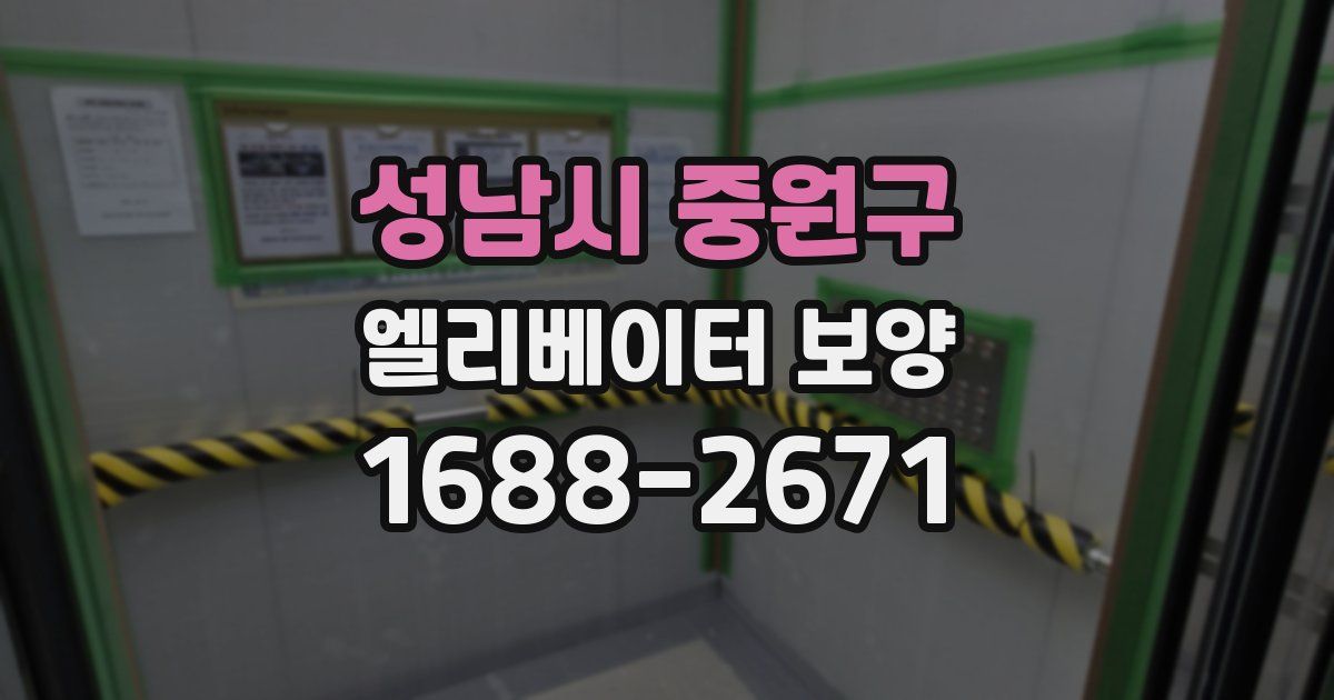 성남시 중원구 엘리베이터 보양