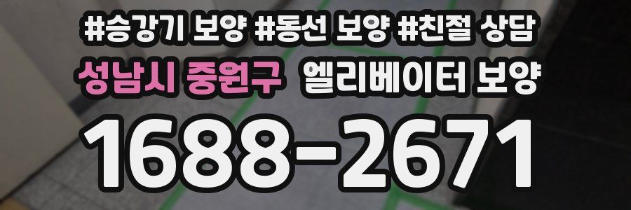 성남시 중원구 엘리베이터 보양