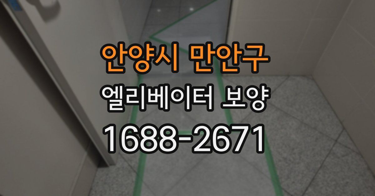 안양시 만안구 엘리베이터 보양