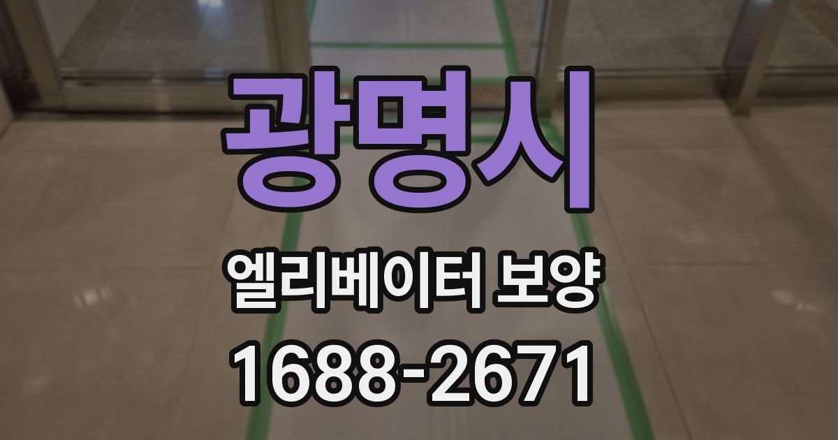 광명시 엘리베이터 보양