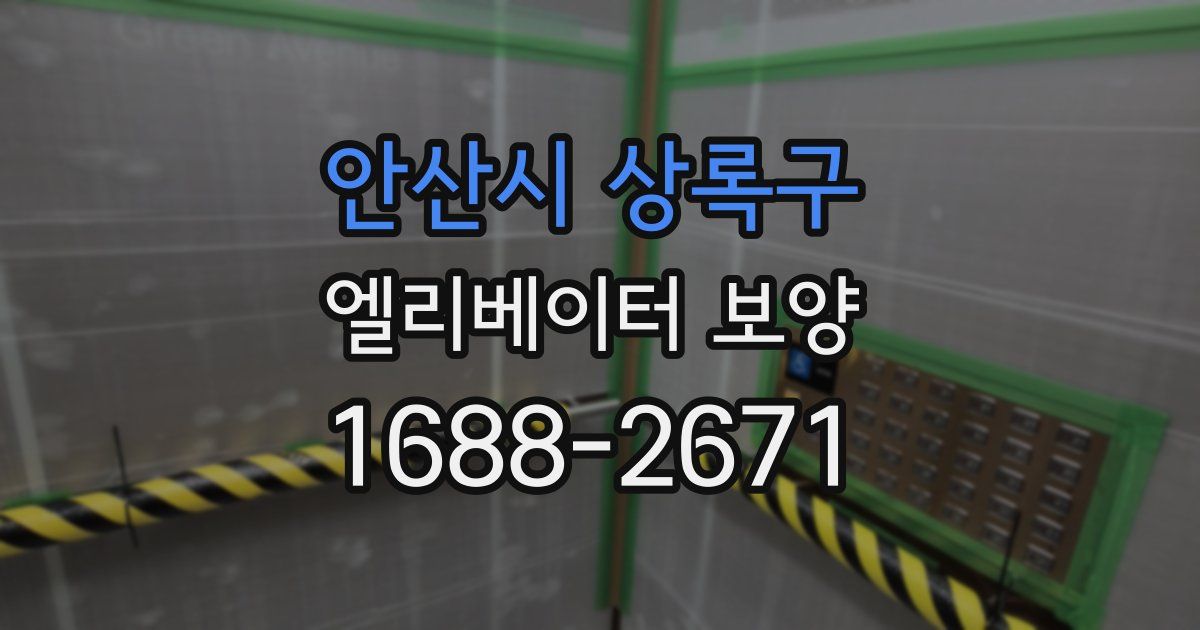 안산시 상록구 엘리베이터 보양